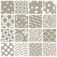 Variety styles seamless patterns set All available in