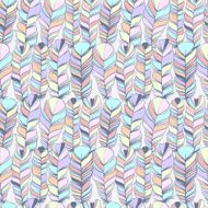 Seamless ethnic pattern with feathers N6