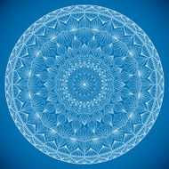 Vector round floral ornament