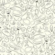 Restaurant seamless pattern N7