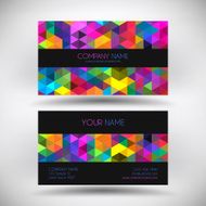 Business Card Template with abstract geometric background