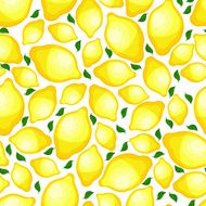 Seamless pattern of lemons vector illustration
