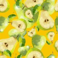 Watercolor fruits texture pattern N6