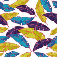 Tropical Palm leaves seamless pattern