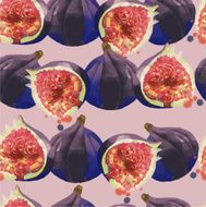 Watercolor fruits texture pattern N8