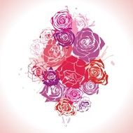 floral vector postcard