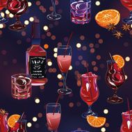 Fun party time bokeh vector seamless print