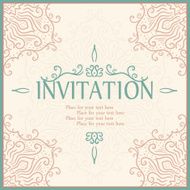Vintage invitation card with lace ornament N4