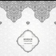 Vector seamless border in Eastern style N37