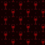 seamless background with wineglasses