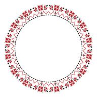 Traditional Slavic round embroidery N11