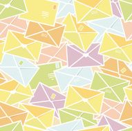 Colorful envelopes seamless pattern