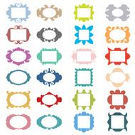 Vector Set of Baroque Frame Silhouettes