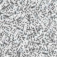 Seamless aged musical notes background