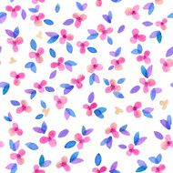 Seamless pattern Little watercolor flowers