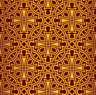 Red-yellow seamless wallpaper N2