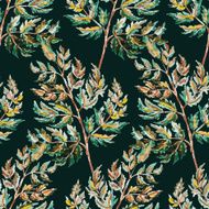colored seamless pattern of autumn leafs