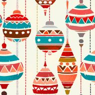 Christmas seamless pattern with balls