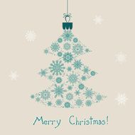 Christmas Tree with Snowflakes N2