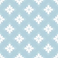 Blue flower dots seamless pattern