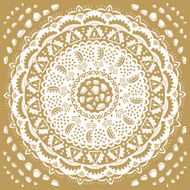 Monochromatic ethnic round ornament Abstract pattern Circle background N3