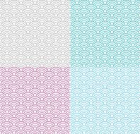 Isolated wave seamless pattern set
