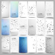 Big banners set science backgrounds molecule and communication backgrounds Conceptual N6