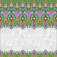 ornamental floral folkloric background for invitation cover des