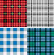 Retro Seamless Checked Fabric Pattern N2