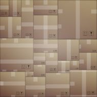 Vector background for delivery Cardboard packs