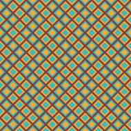 Bright retro seamless pattern with blue and yellow rhomb blocks N2