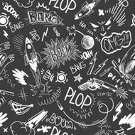 Seamless boom pattern vector illustration