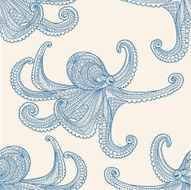 Octopus seamless pattern
