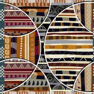 Seamless with geometric elements in the African style