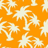 Seamless pattern with silhouettes coconut palm trees N7