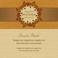Autumn or summer invitation brown and beige N2