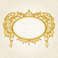 Vector ornate frame in Victorian style N3