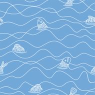 Seamless pattern with fish N2