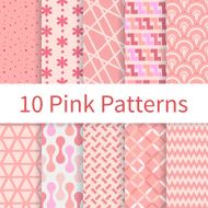 pink vector seamless patterns N2