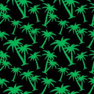Seamless pattern with silhouettes coconut palm trees N8