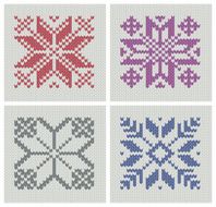 Nordic knitting star patterns