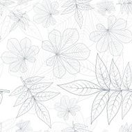Leafs Silhouette Seamless Pattern