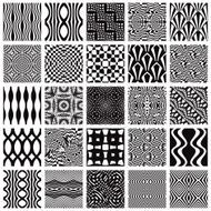 Set of monochrome geometric seamless patterns N3