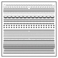 Vintage line border set and design element
