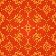 Seamless abstract red pattern with orange lines