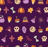 Seamless Halloween pattern N9