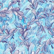Hand drawn vector floral background