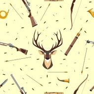 Hunting seamless pattern