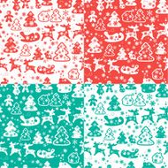 Christmas and New Year seamless pattern N4
