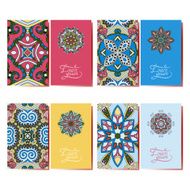 collection of ornamental floral business cards oriental pattern N2